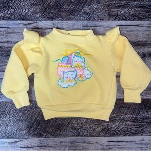 Vintage 90s All Mine Yellow Cat Kitten Sweatshirt
